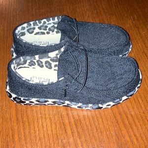 Hey Dude black and leopard women’s shoes
